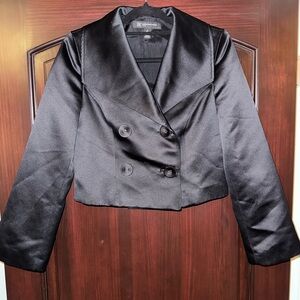 INC International Concepts Black Satin Blazer